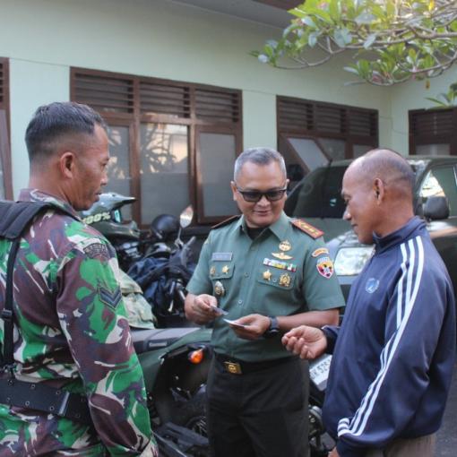 Tegakkan Disiplin Berlalu Lintas, Dandim Tabanan Periksa Kelengkapan Kendaraan Dinas Maupun Pribadi Anggota